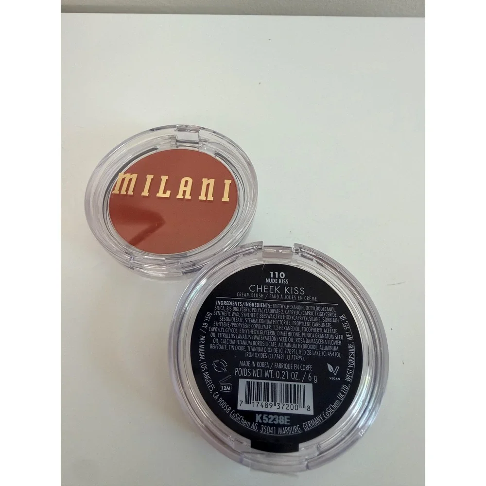 Milani Cheek Kiss Cream Blush 110 Nude Kiss Lot of 2 NWT